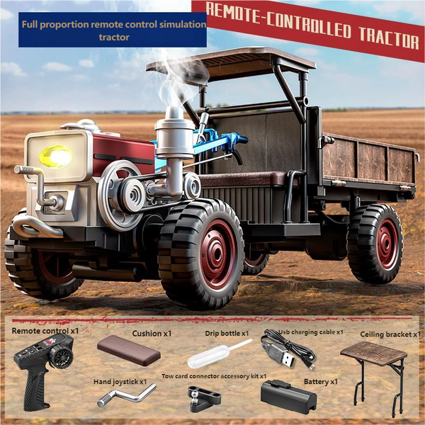 Full-scale remote-controlled simulation tractor climbing four-wheel drive off-road vehicle