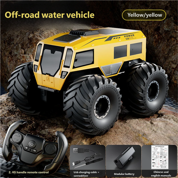 All-terrain children's off-road simulation amphibious remote control toy car