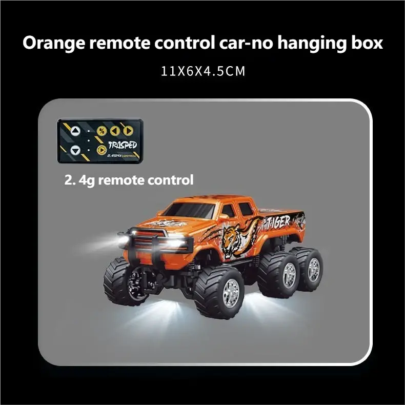 Alloy Mini Remote Control Car Six-Wheel Off-Road Vehicle Electric Pickup Truck smallstone