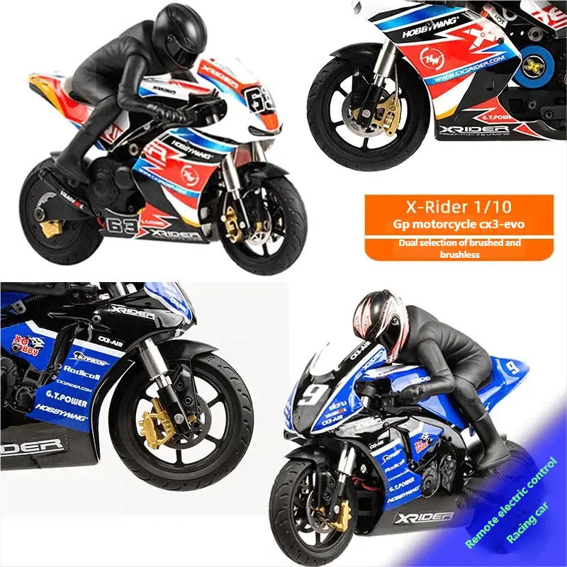 X-Rider 110 Remote Control Electric GP Motorcycle CX3-EVO Brushless Gyroscope High-Speed Model Car smallstone