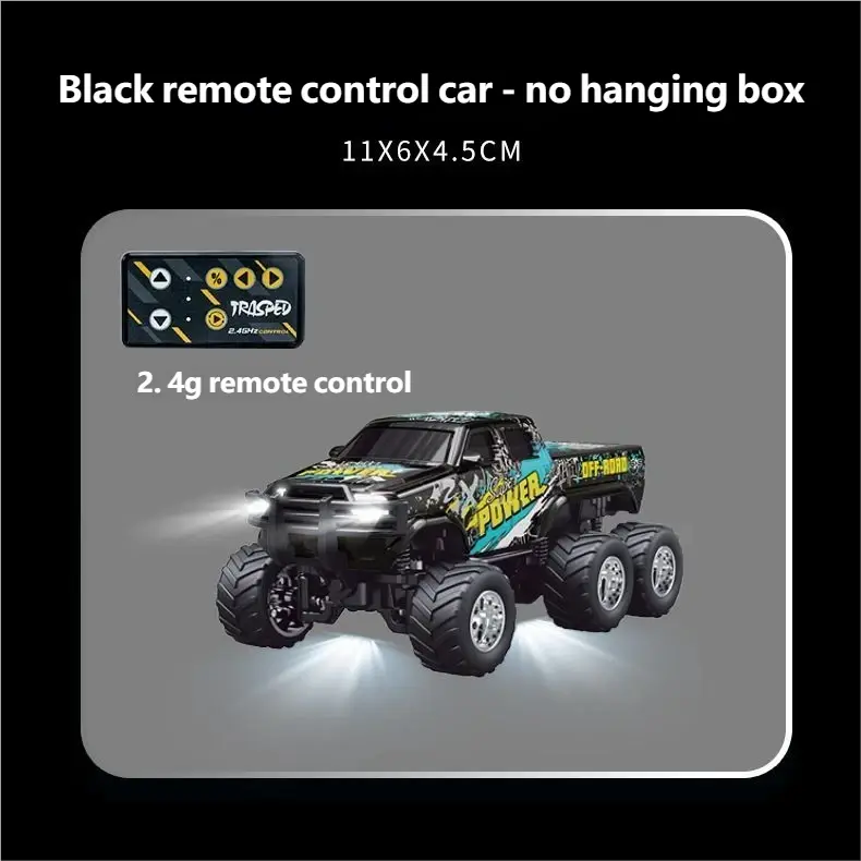 Alloy Mini Remote Control Car Six-Wheel Off-Road Vehicle Electric Pickup Truck smallstone