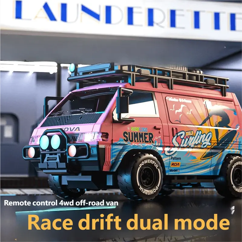 RC high-speed four-wheel drive Mitsubishi Delica drift van remote control car smallstone