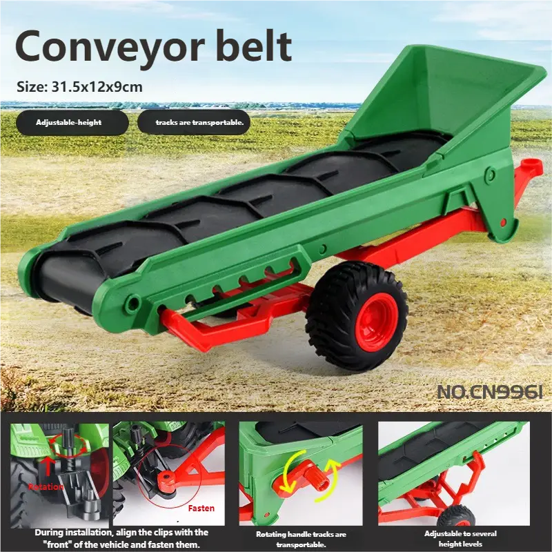 Electric remote control alloy tractor combo accessories smallstone