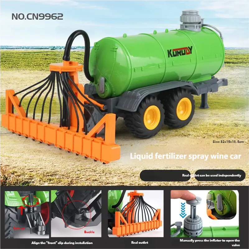 Electric remote control alloy tractor combo accessories smallstone