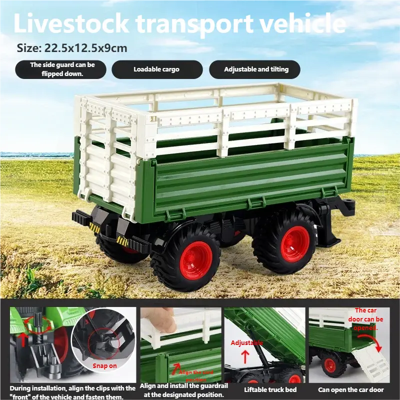 Electric remote control alloy tractor combo accessories smallstone