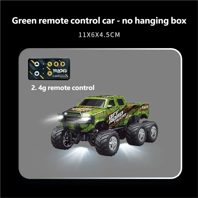 Alloy Mini Remote Control Car Six-Wheel Off-Road Vehicle Electric Pickup Truck smallstone