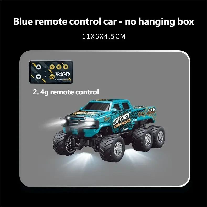 Alloy Mini Remote Control Car Six-Wheel Off-Road Vehicle Electric Pickup Truck smallstone
