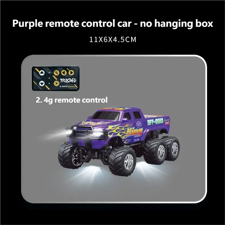 Alloy Mini Remote Control Car Six-Wheel Off-Road Vehicle Electric Pickup Truck smallstone