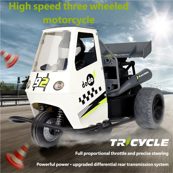 High-speed full-proportion RC car, remote control motorcycle, tricycle smallstone