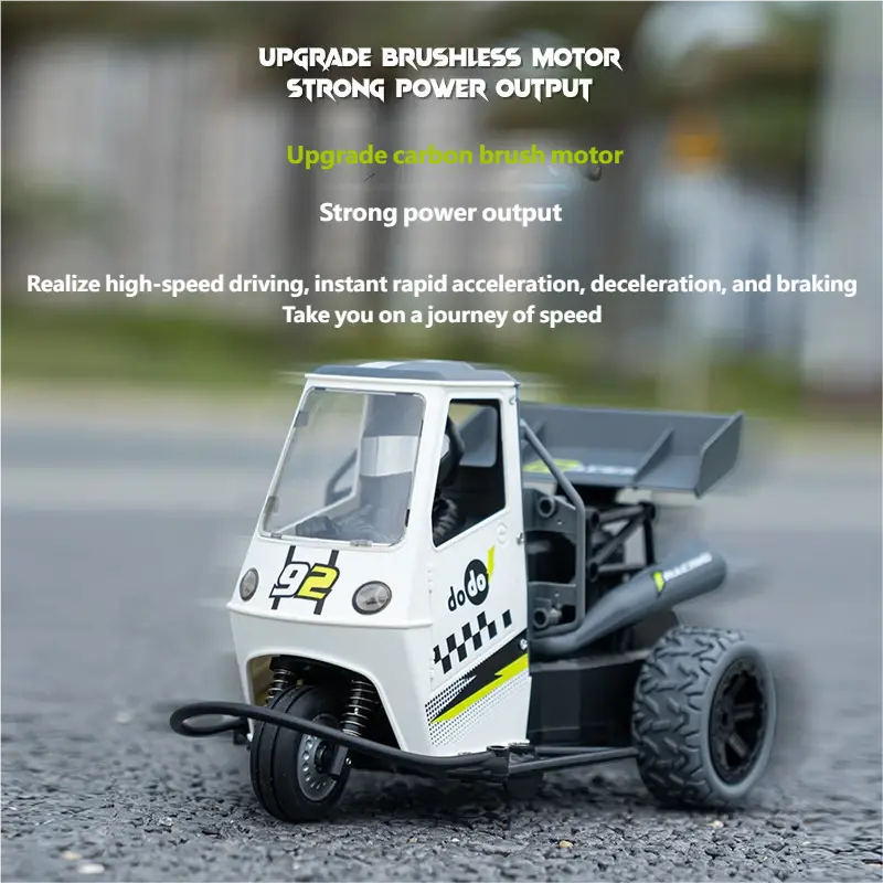 High-speed full-proportion RC car, remote control motorcycle, tricycle smallstone