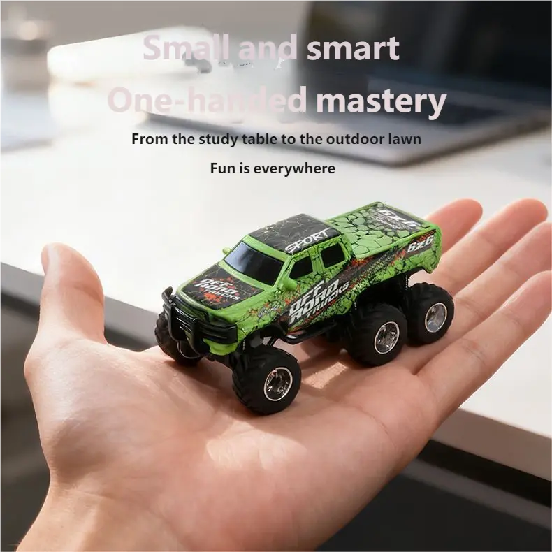 Alloy Mini Remote Control Car Six-Wheel Off-Road Vehicle Electric Pickup Truck smallstone