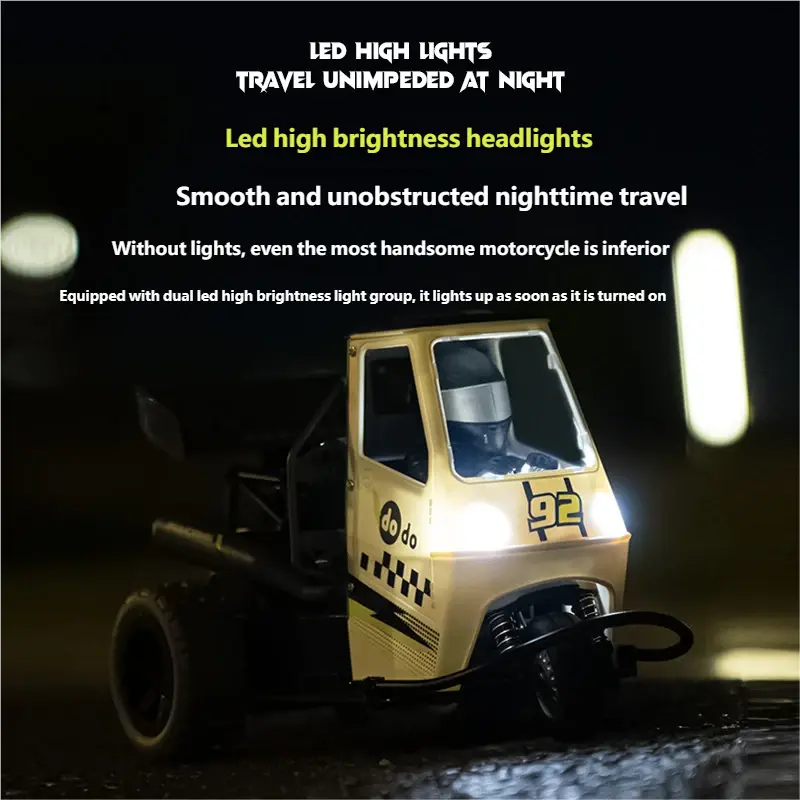 High-speed full-proportion RC car, remote control motorcycle, tricycle smallstone