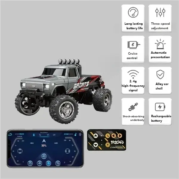 Mini alloy remote control jeep model can be controlled via APP smallstone