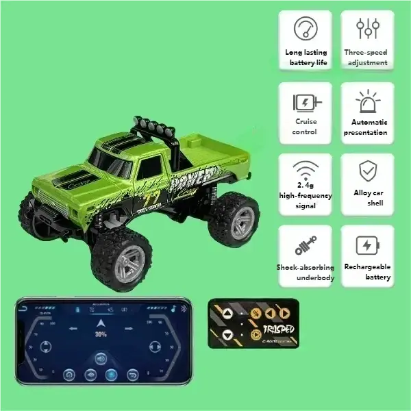 Mini alloy remote control jeep model can be controlled via APP smallstone