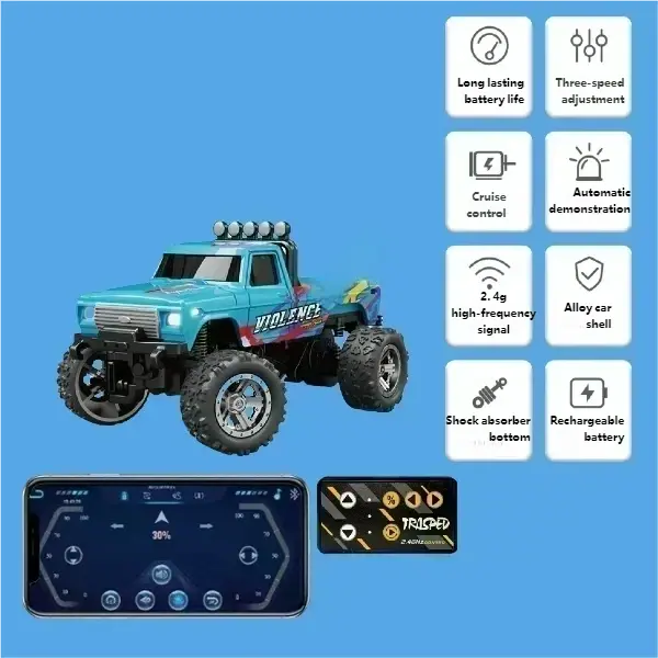 Mini alloy remote control jeep model can be controlled via APP smallstone